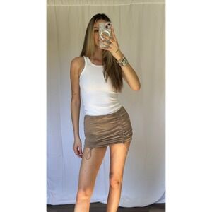 Free People Movement Ruched Drawstring‎ Mini Skort